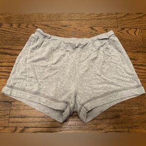 Alo Yoga Grey Lounge Shorts Mesh Trim Soft Athleisure, size Small*